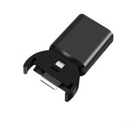 Cargador rápido para pilas de botón LIR2032 USB compacto (negro) | Carga rápida en 1 hora, conector USB, diseño compacto, para LIR2032/1632/2025, color negro