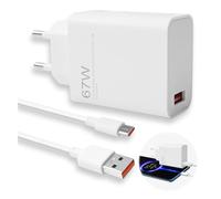 Cargador rápido para Redmi Note 13 12 11 Pro 5G Cargador Turbo con 6A Cable USB-C 1.5M para Xiaomi 14 13 12 12T 12S Pro Lite Redmi Note K60 K50 11 11s 12 Carga rápida Baja Temperatura