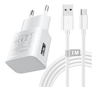 Cargador rápido para Xiaomi con cable de 1 m, para Redmi Note 13/13C/13 Pro/12/12 Pro 5G/11 S/10 T Lite/11T/A3/9/M4/M6, adaptador de corriente USB, para Samsung Galaxy y tabletas de 18 W, toma USB