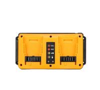 Cargador rápido portátil de Dos Puertos Compatible con Dewalt 18V 20V batería de Litio Mini Cargador Recargable DCB207 DCB206 DCB204 DCB203(Gloss Black 2016-2019)