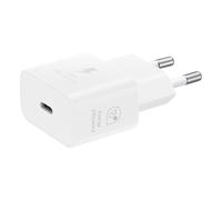 Cargador rápido Samsung, USB-C, 25 W sin cable de datos, blanco