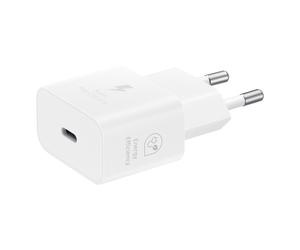 Cargador rápido Samsung, USB-C, 25 W sin cable de datos, blanco