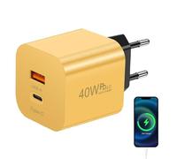 Cargador Rápido USB - Adaptador De Carga PD40W para Teléfonos,Cargador de Pared Multi-Puerto - para Viajeros Oficina en Casa Gamers Mesita de Noche Coche Cafetería Aeropuerto Biblioteca Hotel