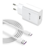 Cargador rápido USB-C 18W para Samsung Galaxy A15 A14 A13 A12 A04S A05S A35 A25 S21 S20 S10 S9, compatible con Xiaomi Redmi 10C 10 Note 11S 10 Pro Mi 8 Mi 9 Mi 10, con cable USB C de 2 m (blanco)