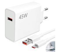Cargador Rápido USB-C 45W para Xiaomi17 15 14 15T 14T 13T 12T | para Redmi Note15/14 Pro 15C 14C 13C,Poco X7 X6 F8 F7 F5 M7 M8 Carga Turbo y Rápida Adaptador USB-C 45W con Cable USB-C 2m 6A