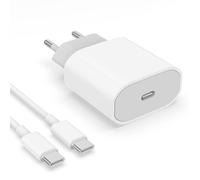 Cargador Rápido USB C de 20W con Cable USB C a USB C 1m Certificado MFi for iPhone 17/17 Pro/17 Max/16/16e/15/Air, iPad Pro/Air, USBC Enchufe Cabezal Carga Adaptador Tipo C Pared Cargado Corriente