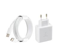 Cargador Rápido USB-C PD 3.0 GAN 45W con Cable Extra Largo de 2M, Diseño Seguro y Eficiente, Compatible con Samsung Galaxy S25/S24/S23, iPhone 17/16/15, iPad Pro/Air y Más Dispositivos Modernos
