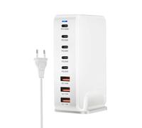Cargador Rápido USB C, Suministro C,Estación De Carga Súper Rápida PD Qc 8 Puertos - C para Viajes, Oficina En Casa
