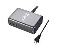 Cargador Rápido USB GaN de 500 W, Estación de Carga de Escritorio Multipuerto para , para , para , Carga Rápida PD Tipo C, Enchufe