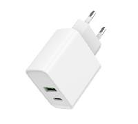 CARGADOR RAPIDO USB GEMBIRD DE 2 PUERTOS Y 20 W, BLANCO TA-UC-PDQC20-01-W