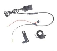 Cargador rápido USB PD para motocicletas con adaptador de enchufe impermeable de 12 V, puertos USB duales, pantalla de voltímetro y conector SAE para uso en vehículos de 12 V/24 V