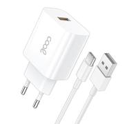 Cargador Red Conector Tipo-C (2.4 Amp) Universal Cool Kit 2 en 1 Blanco