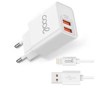 Cargador red para iphone cool 2 x usb + cable lightning 1,2m (2.4 amp)