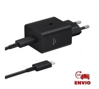 Cargador Samsung 45W USB C con Cable de 1,8 m | Carga Ultra Rápida Super Fast 2.0 | Adaptador de Corriente Tipo C a C | Compatible Galaxy S22/S23/S24, A54, Tab, Z Fold - Negro