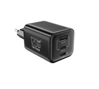 Cargador Samsung Carga Rápida 120W 3-Puertos USB C Charger Enchufe Tipo-C con 2 * 27W y 1 * 65W Cargador Adaptador para iPhone 17 Air 16 15 14 13 12 Galaxy S25 Ultra iPad Pro Pixel Xiaomi etc