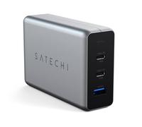 Cargador Satechi ST-TC100GM-EU 100W USB-C PD GaN 3 Puertos Gris