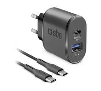Cargador SBS Tipo C 18W Negro