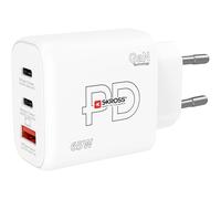 Cargador Skross SKCH001065WPDEUCN USB 65W 1x USB-A 2x USB-C PD Blanco Interiores