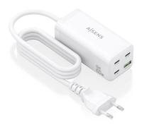 Cargador de Sobremesa AISENS ASCH-100W4P053-W GaN 100W 3xUSB-C PD/QC PPS 1xUSB-A QC3.0 Blanco