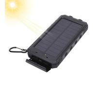 Cargador solar - Capacidad de 20000 MAH, equipado con dos puertos USB | Clip alpino, Banco de poderes de powers de choque de polvo impermeables potentes integrados, adecuado para acampar en pleno