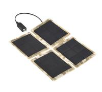 Cargador solar, cargador solar con toma integrada, accesorios de camping plegables multifunción - alimentación para ventiladores, cámara de seguridad, teléfono, monitor y dispositivos