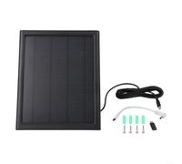 Cargador solar de 6 V 1000 mA para anillo con cable 6 V 1000 mA cargador solar (negro)