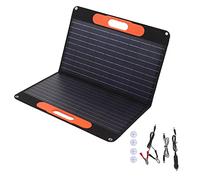 Cargador solar de 60 W, panel solar portátil con interfaz de salida DC, 2 USB, tipo C, IPX4, impermeable, senderismo, camping, cargador solar, compatible con teléfonos móviles, bancos de energía