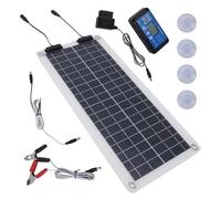 Cargador Solar de - Mantenedor batería 100 W | Característica, mantenedor Doble Salida, Compatible con Motocicleta Marino, RV, Coche, 12V-24V, diseño Duradero portátil, fácil configuración