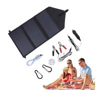 Cargador solar, panel solar portátil | Kit de cargadores portátiles plegables | Energy Bank of the Smartphone Tablet con portátil USB de 100W para pesca, viaje a través de CA