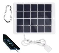 Cargador solar para acampar, cargador solar al aire - panel solar pequeño, cargador rápido impermeable para acampar, senderismo, mochilero, autocaravana, aventuras al aire