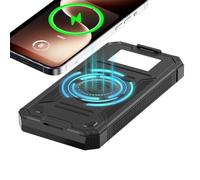 Cargador Solar para Móvil | 10000mAh Linterna LED - Batería con Carga Inalámbrica Y Solar,para Viaje por Carretera Mochilero Acampada Senderismo Viaje Festival de Música Teléfono Inteligente Cámara