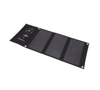 Cargador solar plegable de 21 W, ideal para acampar, con dos puertos USB.