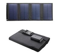 Cargador Solar Plegable USB de 10 W para Móviles, Negro | Panel de Carga Solar Portátil, Oxford Cloth, Ultra Fino y Fácil de Guardar, para Trabajo y Actividades Exteriores