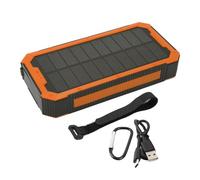 Cargador Solar Portátil 36800mAh, Batería de Gran Capacidad, 36 Leds - Carga Rápida, Wireless, Multi Protección para Camping y Montañismo (Naranja)