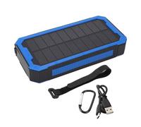 Cargador Solar Portátil 36800mAh, Batería de Gran Capacidad, 36 Leds - Carga Rápida, Wireless, Multi Protección para Camping y Montañismo (Azul)