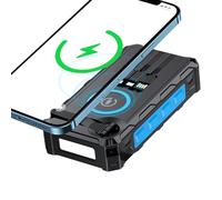 Cargador Solar portátil - Cargador de teléfono móvil con antorcha,Cargador portátil inalámbrico Recargable con Alarma SOS incorporada y brújula para Ciclismo, y Senderismo