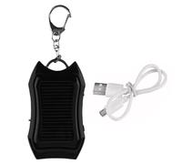 Cargador Solar Portátil, Cargador del Banco Solar 1500 MAh Paquete De Batería Externa, Llavero con Cargadores Solares A Prueba De Agua, Linterna Led Integrada para Teléfono Móvil para Camping