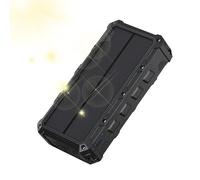 Cargador Solar portátil - Cargador portátil rápido con luz integrada, inalámbrico Recargable con Alarma SOS integrada y brújula para Ciclismo, y Senderismo