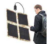 Cargador Solar Portátil - Cargador Solar con Toma De Corriente | Accesorio Multifuncional Plegable para Camping Y Exteriores Que Ventiladores, Teléfono, Cámaras De Seguridad Y Dispositivos