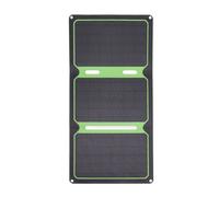 Cargador solar portátil con protección de circuito. Panel solar de 21 W para batería recargable. Construcción impermeable. Diseño ligero y