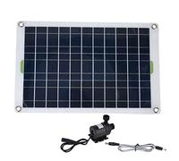 Cargador solar portátil de 50 W, kit de bomba de agua solar de 50 W, panel 800 L/h, 12 V, bajo ruido, Solar Pond Pump para el hogar al aire libre, generador solar para camping y jardín