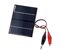 Cargador solar portátil del panel solar del polisilicio 12V 1.5W con el clip de la batería para acampar al aire libre jardín estanque poderes negro 115x90Mm