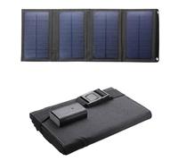 Cargador Solar Portátil USB de 10w, Panel Negro para Emergencias | Silicio Monocristalino y Tela Oxford, Salida USB 5v/2a Máx. , para Mochilas y Uso Móvil