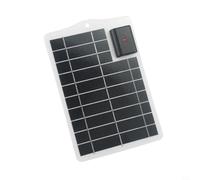 Cargador solar portátil USB de 5 W 5 V, panel solar impermeable para cargar teléfono y tablet, celda de polisilicio de alta eficiencia con salida USB 2.0 (blanco)