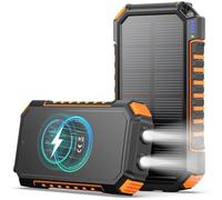 Cargador Solar Power Bank 20000mAh - A ADDTOP 3.0A Bateria Externa Carga Rapida con USB C - Bateria Portatil Inalámbrica con 4 Salidas - PD QC 3.0 Cargador Portátil para Teléfono Tabletas