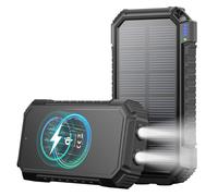 Cargador Solar Power Bank 26800mAh - A ADDTOP 3.0A Bateria Externa Carga Rapida con USB C - Bateria Portatil Inalámbrica con 4 Salidas - PD QC 3.0 Cargador Portátil para Teléfono Tableta