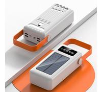 Cargador Solar Power Bank 60000mAh, Cargador portátil con Salidas Dobles y entradas Dobles, Linterna de 4 Leds, batería de Carga rápida Power Bank, batería para Acampada al Aire Libre, Equip