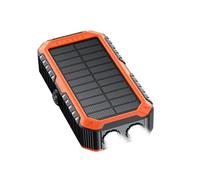 Cargador Solar Power Bank Portátil para Teléfonos Móviles Batería Externa 20000mAh con Manivela Cables Integrados Linternas SOS Y Estroboscópica Camping Emergencias