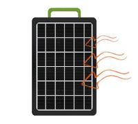 Cargador solar - Toma de carga solar exterior - Impermeable de alta eficiencia 15 W Iluminación LED para camping, alimentación de cámara de seguridad, ventiladores y dispositivos exteriores