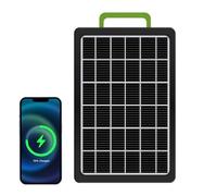 Cargador solar - Toma de cargador de panel solar | Luz LED de alta eficiencia impermeable 15W Accesorios de camping para monitor de teléfono, ventiladores, dispositivos, suministro de cámara de